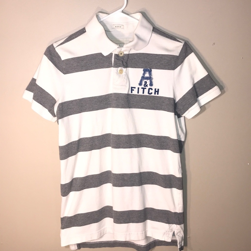 Abercrombie & Fitch Striped Polo Size Medium